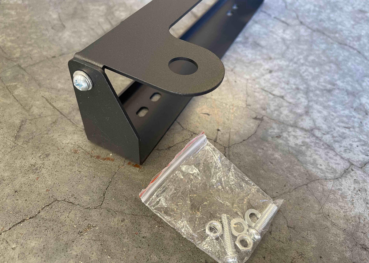 backwoods-flip-up-license-plate-holder-hawse-fairlead-bracket-hardware - NVMOS