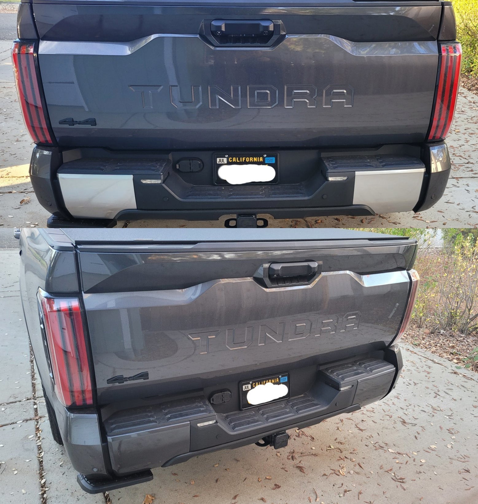2022-2026 Toyota Tundra Rear Bumper Covers - Chrome Delete Overlays - BumperShellz