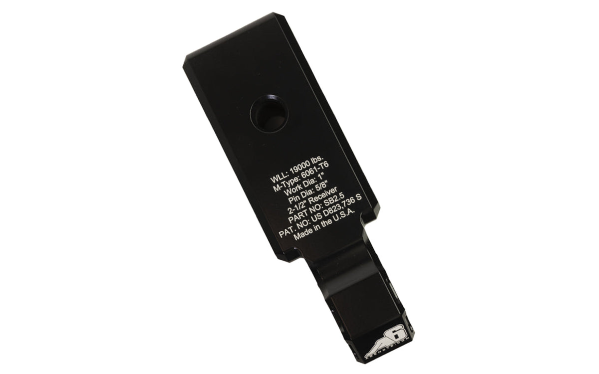 Agency 6 2.5 inch shackle block assembly in black for universal fit
