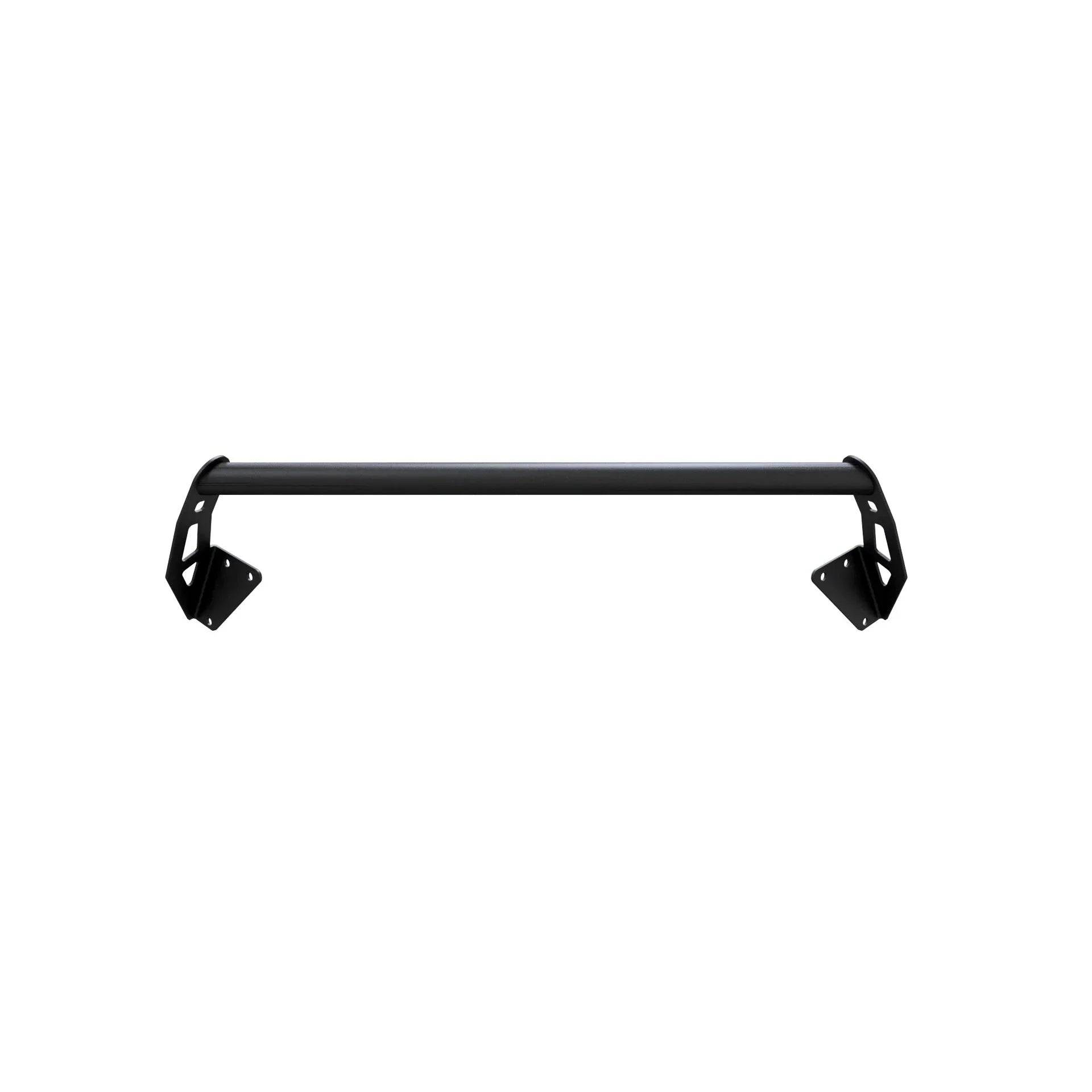 Black steel bull bar for off-road vehicles and overlanding accessories on white background
