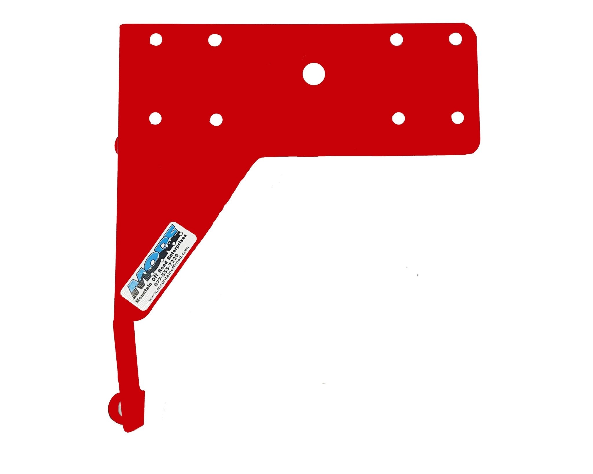 Red ARB mounting bracket with multiple holes for Jeep Wrangler TJ and LJ compressor installation