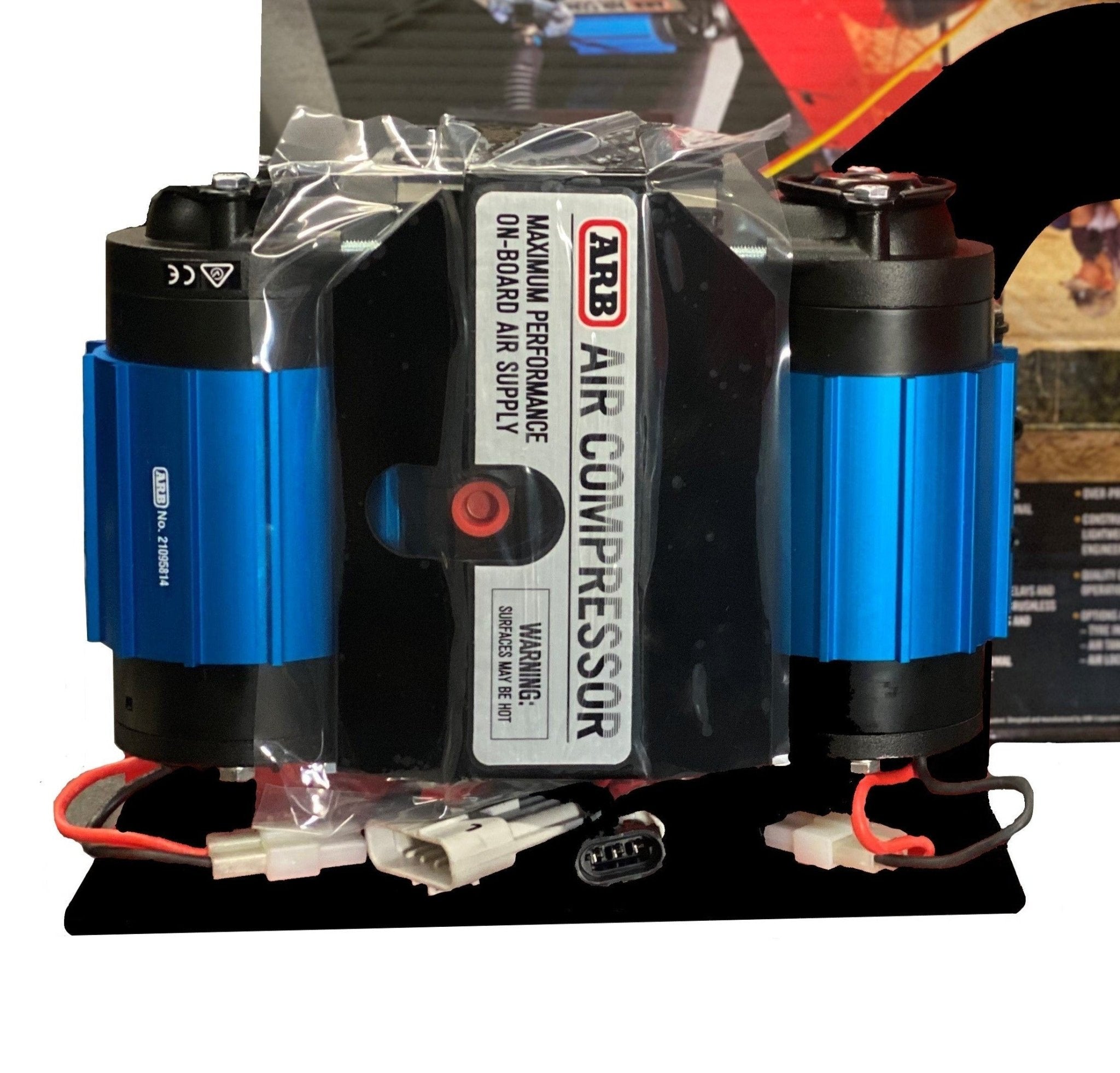 ARB twin air compressor with blue mounting bracket for GM truck or SUV 2007-18