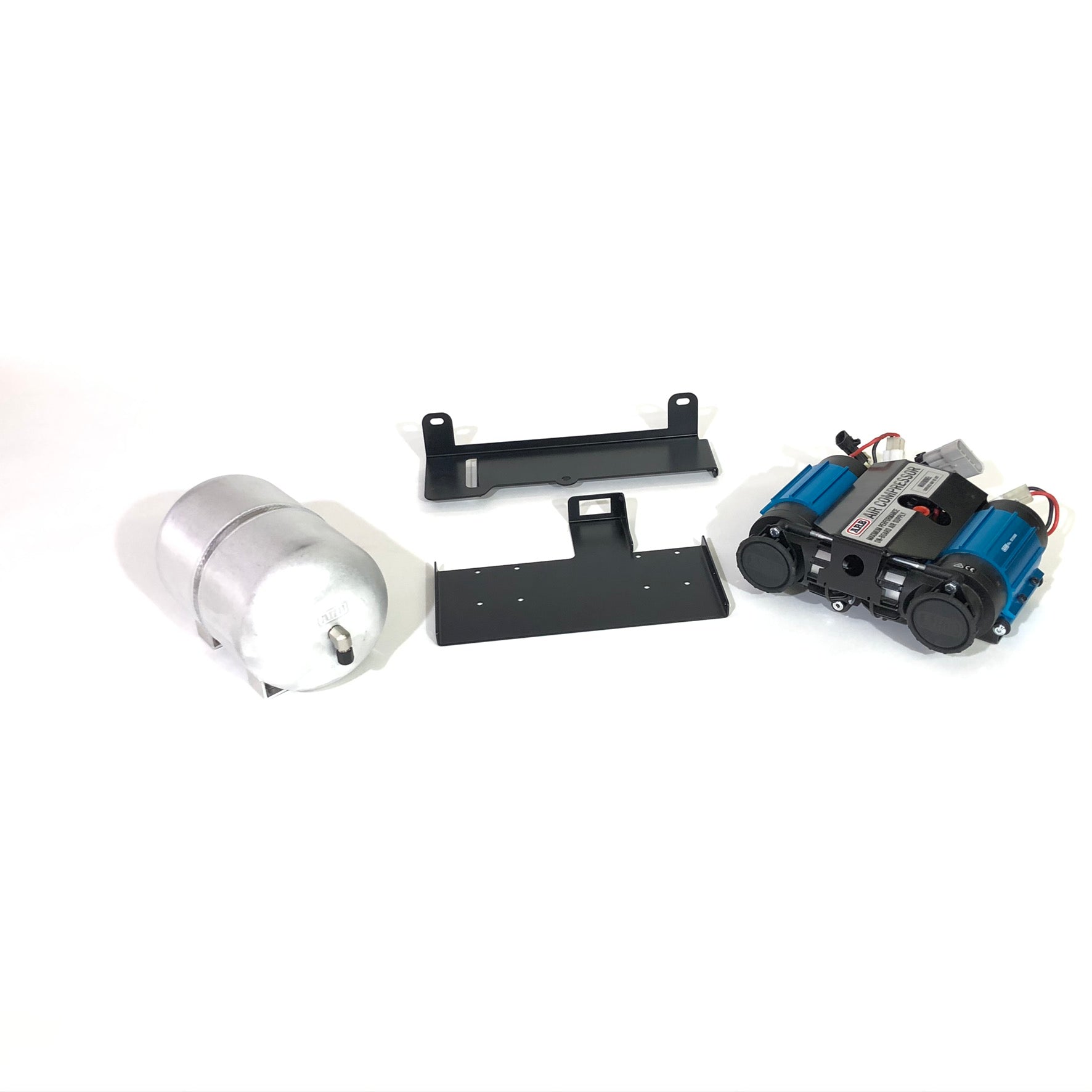 ARB air compressor, 1-gallon air tank, and mounting brackets for Jeep Wrangler JK