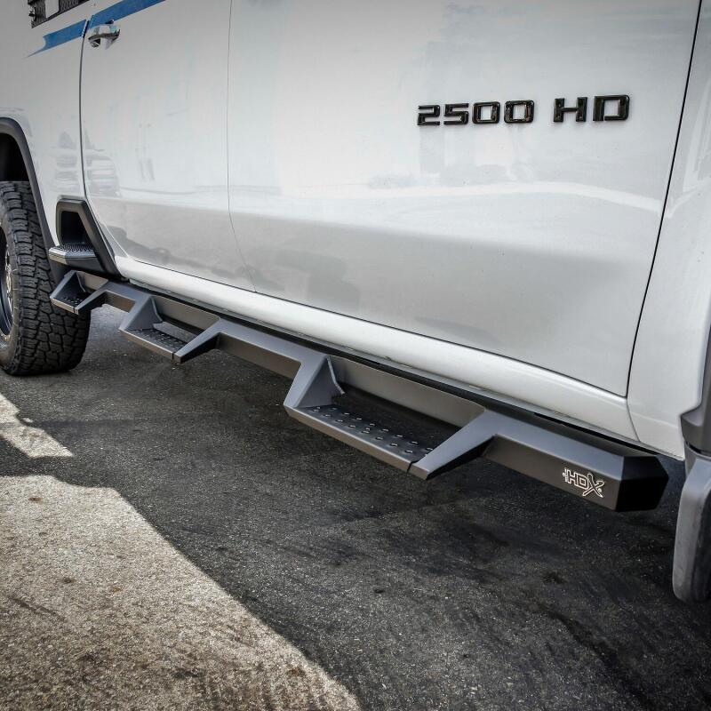 Westin HDX Drop Wheel-to-Wheel Nerf Step Bars, Crew Cab, 6.5 ft. Bed, fits Chevy Silverado HD 2500/3500