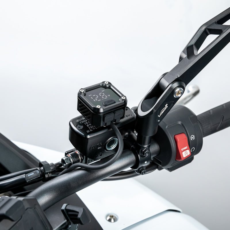 LOBOO C36 Motorcycle Bi-Directional Battery Charger – 100W PD Fast Charge, Real-Time Voltage Display, IP67 Waterproof, Lead-Acid Repair