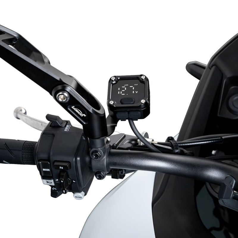 LOBOO C36 Motorcycle Bi-Directional Battery Charger – 100W PD Fast Charge, Real-Time Voltage Display, IP67 Waterproof, Lead-Acid Repair