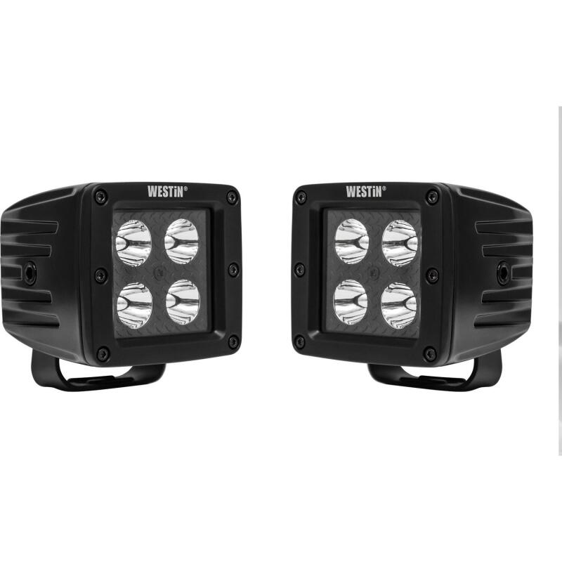 Westin HyperQ B-FORCE 3.2 x 3.0 in. LED Auxiliary Lights, Spot (Pair)