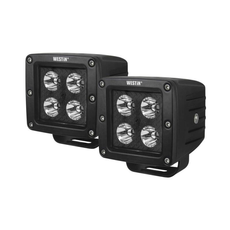 Westin HyperQ LED Auxiliary Lights, 3 in. Cube Flood