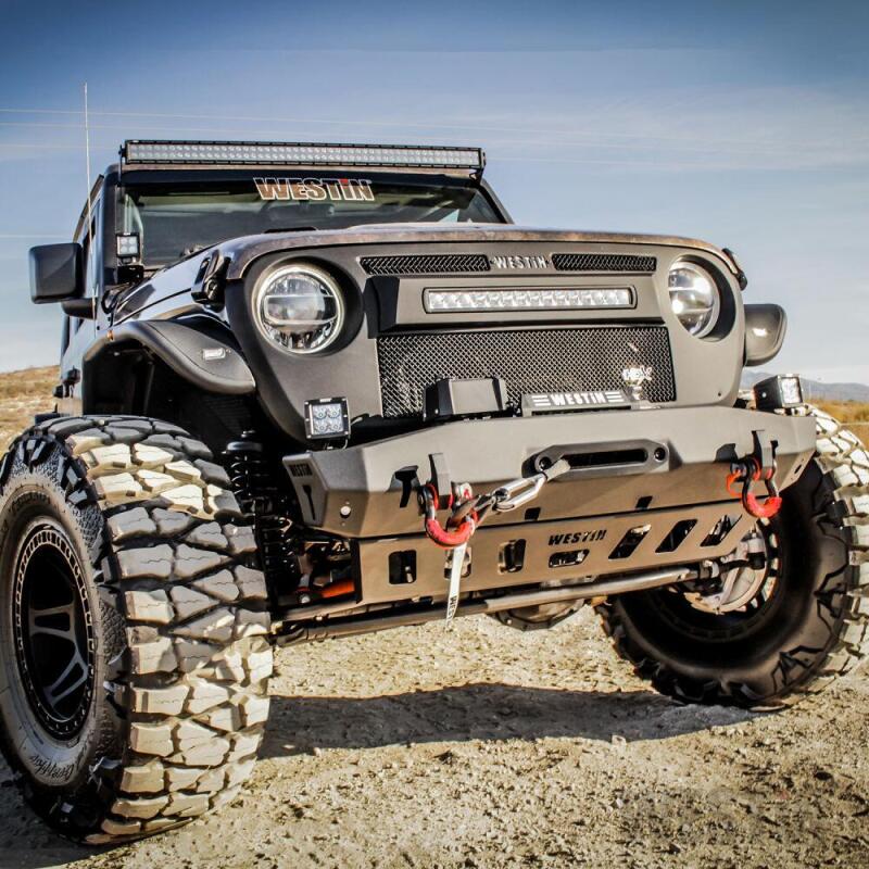 Westin WJ2 Stubby Front Bumper, fits Jeep Wrangler