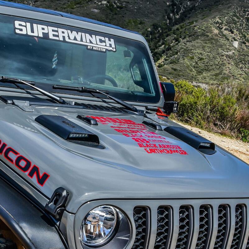 Westin LED Hood Scoops, Textured Black, fits Jeep Wrangler