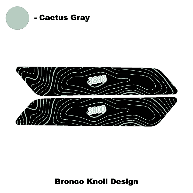 Topo Interior Rear Door Grab Handle Overlay Kit (Printed Series) - 2021+ Bronco 4 Door