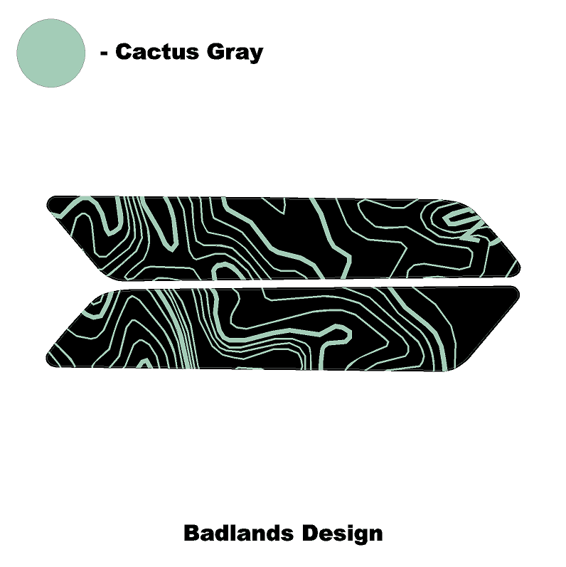 Topo Interior Rear Door Grab Handle Overlay Kit (Printed Series) - 2021+ Bronco 4 Door