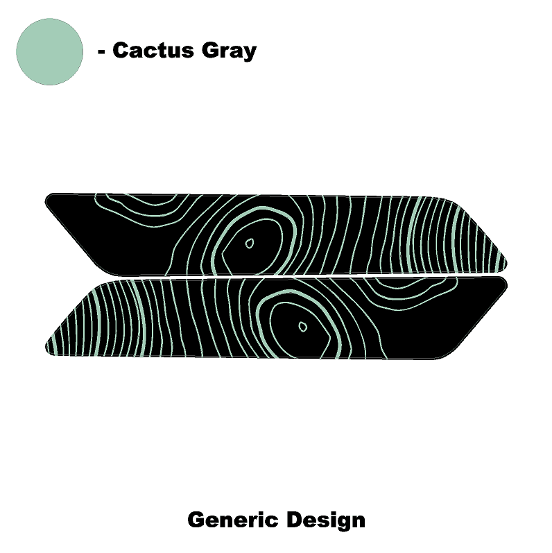 Topo Interior Rear Door Grab Handle Overlay Kit (Printed Series) - 2021+ Bronco 4 Door