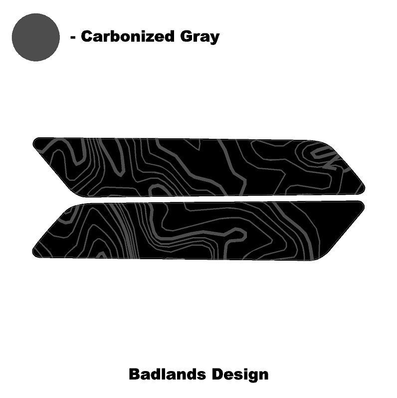 Topo Interior Rear Door Grab Handle Overlay Kit (Printed Series) - 2021+ Bronco 4 Door