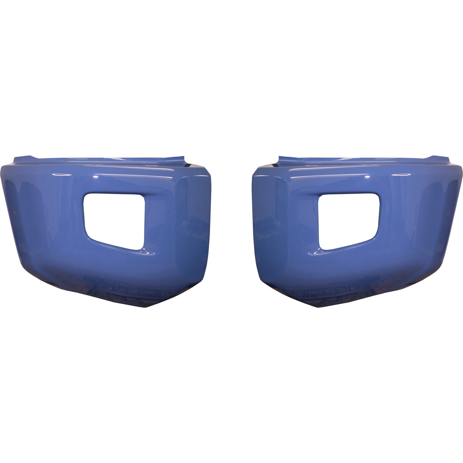 Cavalry Blue (Color Code: 8W2) BumperShellz Front Bumper Overlays for 2014-2021 Toyota Tundra, Chrome Delete Kit, Without Sensor Holes