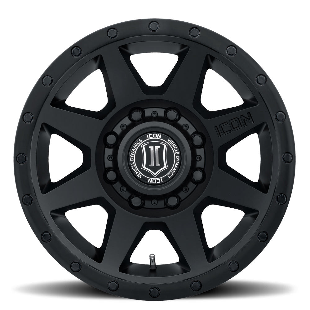 ICON Alloys Rebound HD, Double Black, 17 x 8.5 / 8 x 170, 6mm Offset, 5" BS
