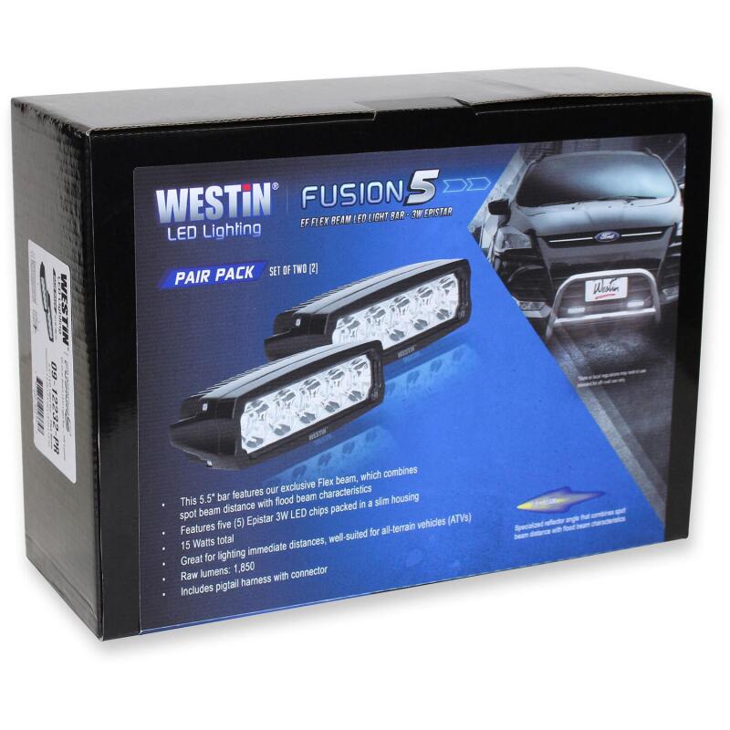 Westin Fusion5 5.5 in. Single Row LED Light Bars, Flex, Pair