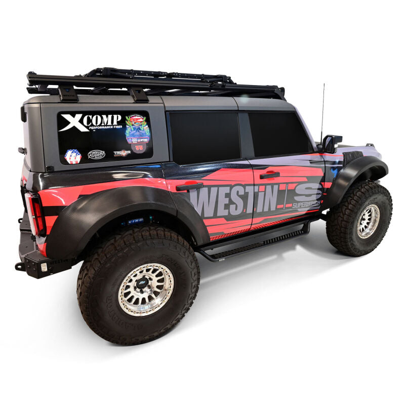 Westin Outlaw Drop Running Boards, 4-Door, Textured Black, fits Ford Bronco