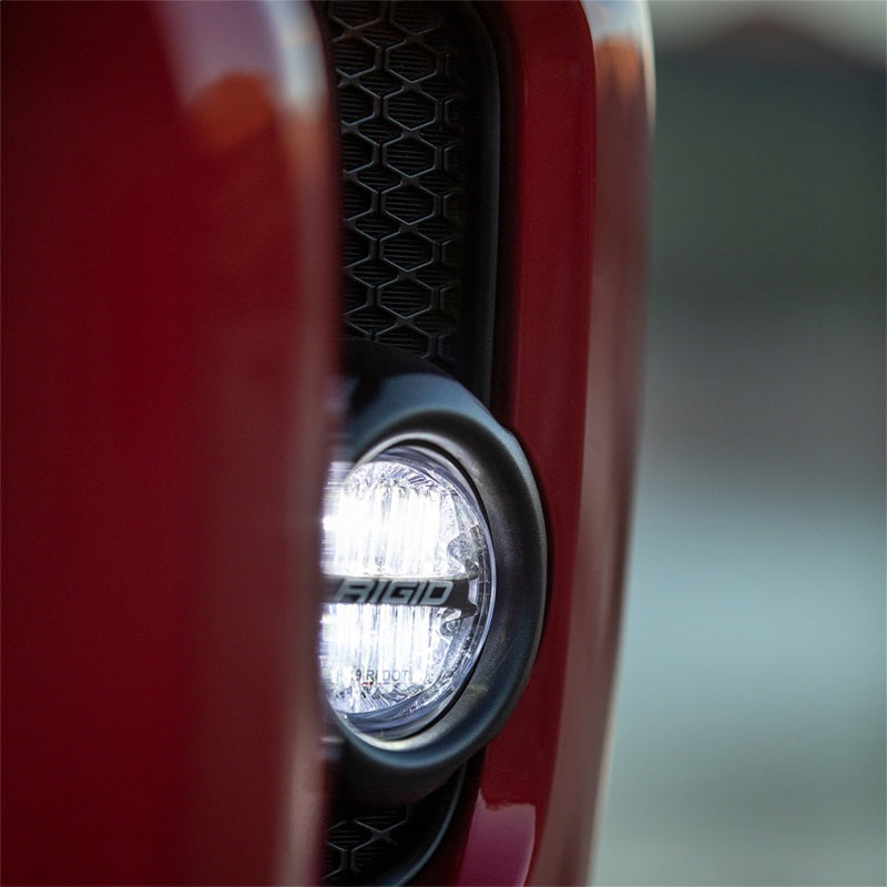 RIGID 360-Series 4 in. SAE Fog Light Kit, White, fits Toyota Tundra