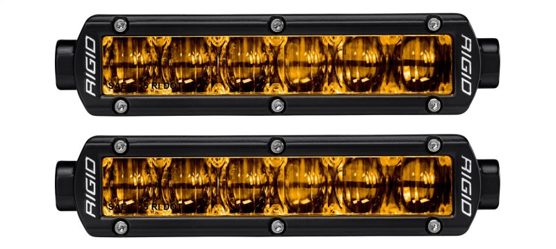 RIGID SR-Series PRO 6 in. SAE J583 Fog Light Pair, Selective Yellow