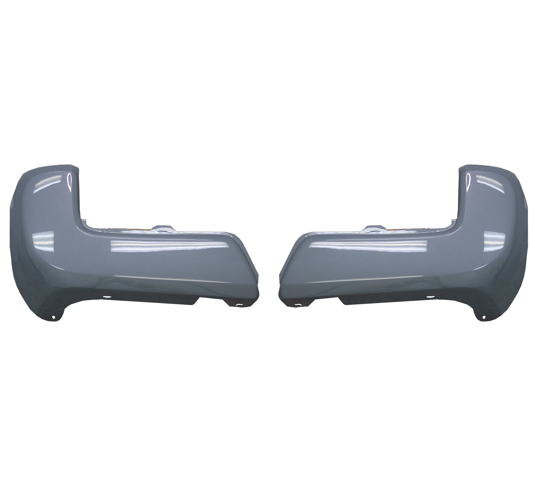 Cement Gray rear bumper cover for 2016-2023 Toyota Tacoma, smooth finish without sensor holes