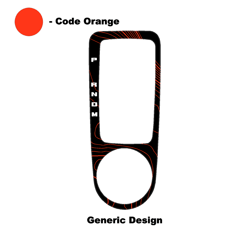 Topo Automatic Shifter Overlay (Printed Series) - 2021+ Bronco Automatic