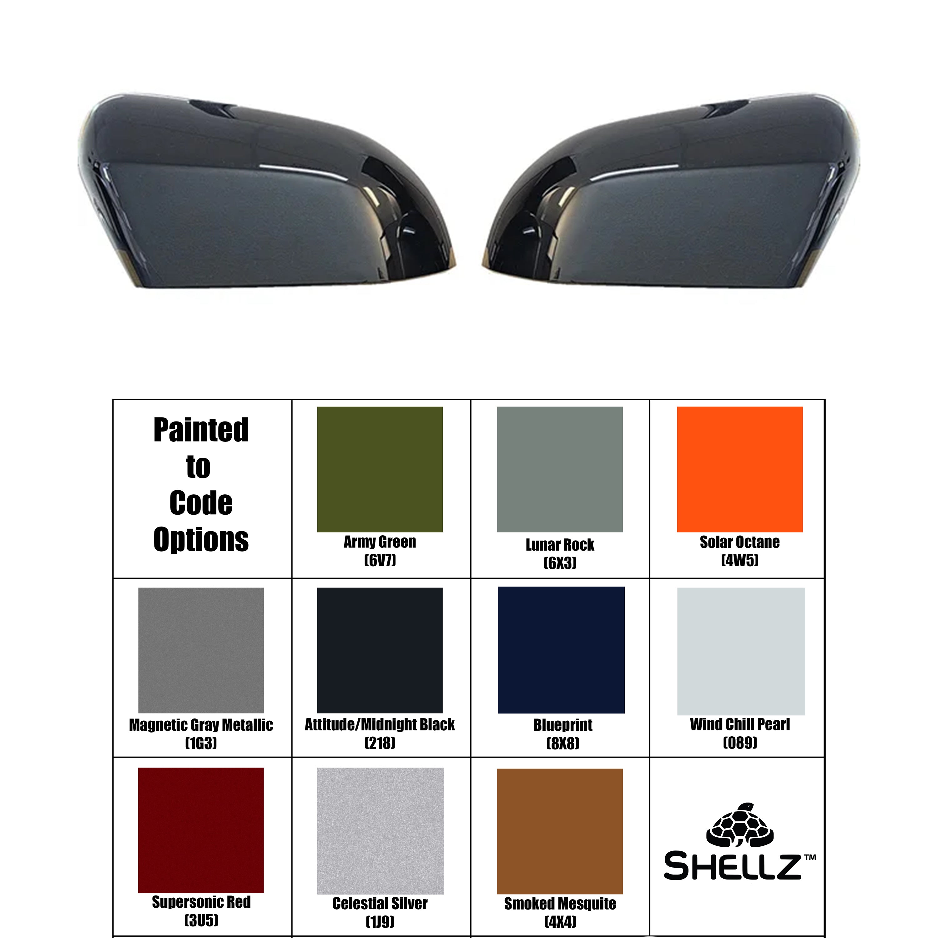 2022-2026 Toyota Tundra Mirror Overlays - Chrome Delete Kit