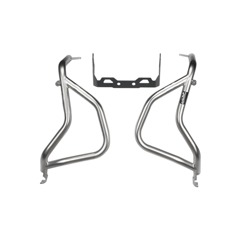 LOBOO Crash Bar for BMW R1300GS – 304 Stainless Steel Upper Protection Bar with Auxiliary Light Mount, Silver or Black Finish