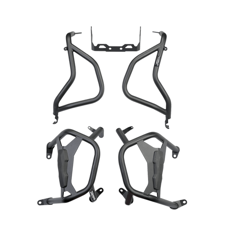 LOBOO Crash Bar for BMW R1300GS – 304 Stainless Steel Upper Protection Bar with Auxiliary Light Mount, Silver or Black Finish