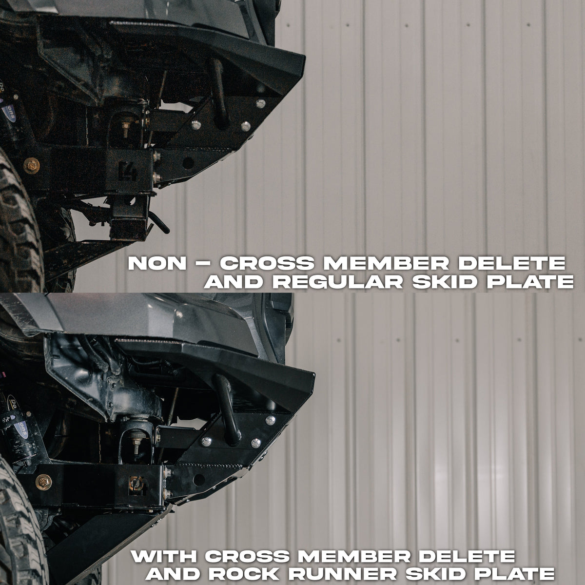 C4 Fabrication Tacoma Rock Runner Front Skid Plate w/ Cross Member Delete / 3rd Gen / 2016-2023