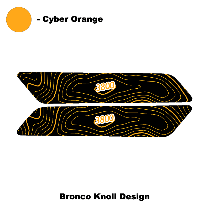 Topo Interior Front Door Grab Handle Overlay Kit (Printed + Laser Series) - 2021+ Bronco