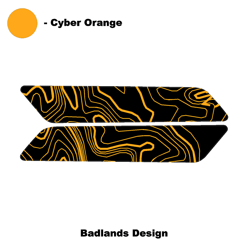 Topo Interior Front Door Grab Handle Overlay Kit (Printed + Laser Series) - 2021+ Bronco