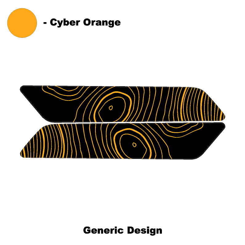 Topo Interior Front Door Grab Handle Overlay Kit (Printed + Laser Series) - 2021+ Bronco