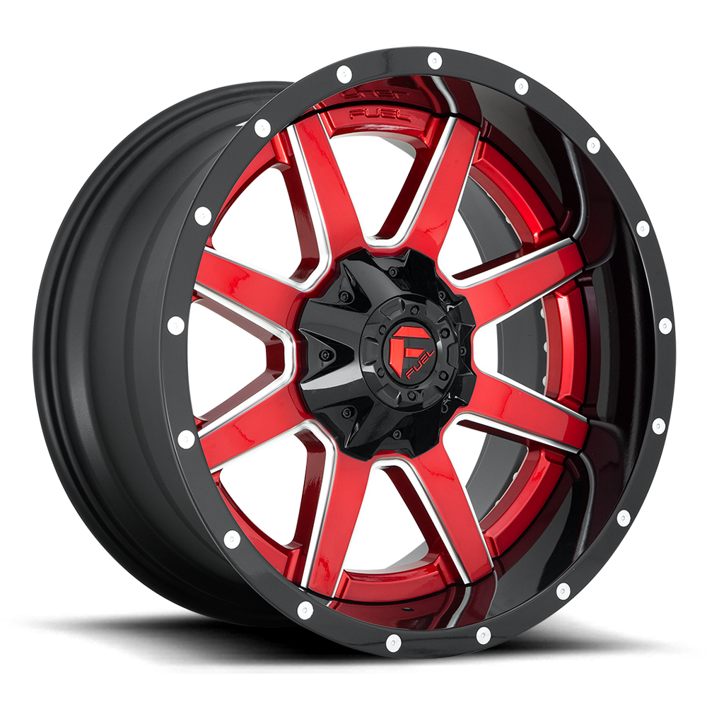 Fuel Maverick D537 Gloss Red wheel, multiple bolt patterns