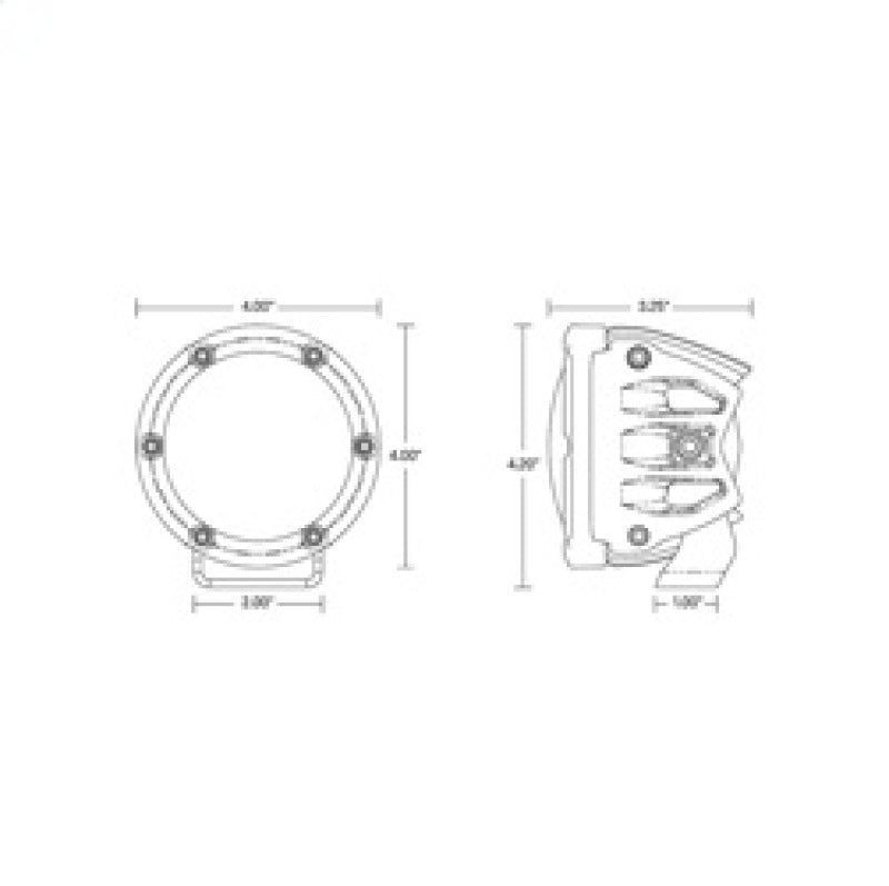 RIGID 360-Series 4 in. LED Pod Pair, Spot, Amber PRO Lens