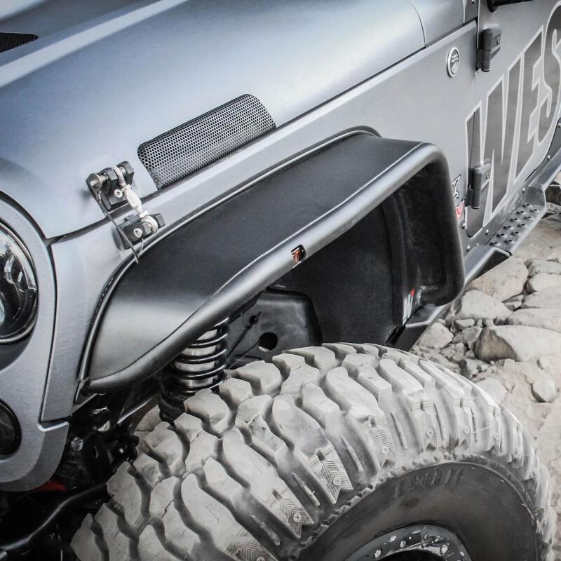 Westin Snyper Tube Fenders, Front (Pair), fits Jeep Wrangler