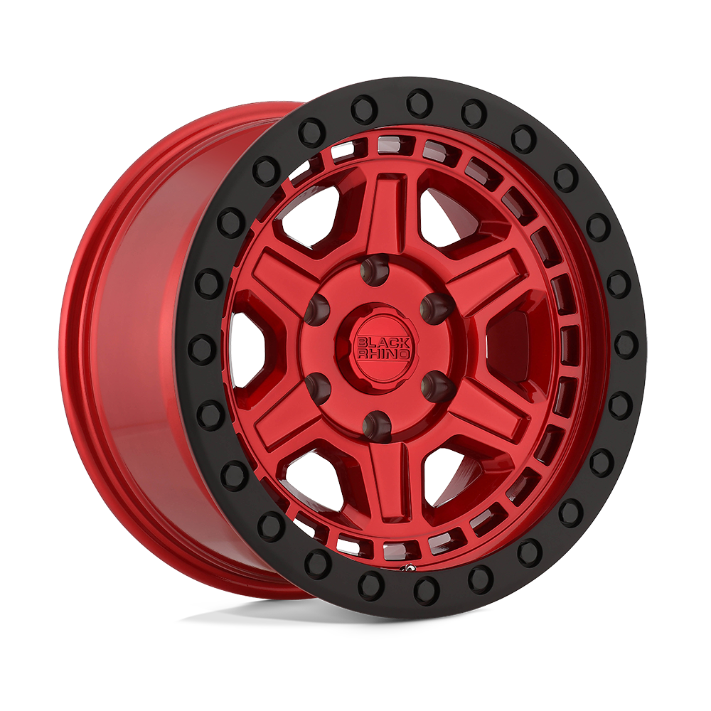 Black Rhino Reno wheel in Candy Red with Black Ring & Bolt, universal fit