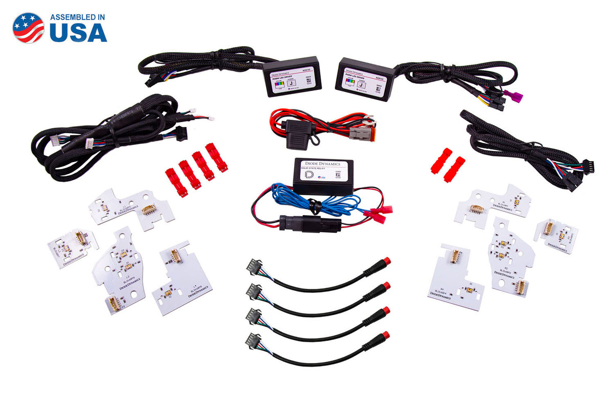 Diode Dynamics 2019-2024 Ram 1500 Midline Multicolor LED Boards for Ram 1500 2019-2024 – kit contents