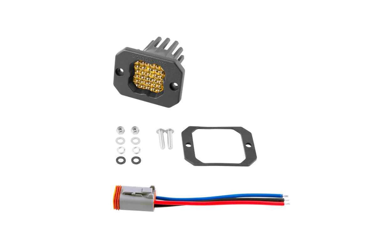 Diode Dynamics SSC1 Yellow Pro Flush Mount LED Pod (Single) for trucks and SUVs