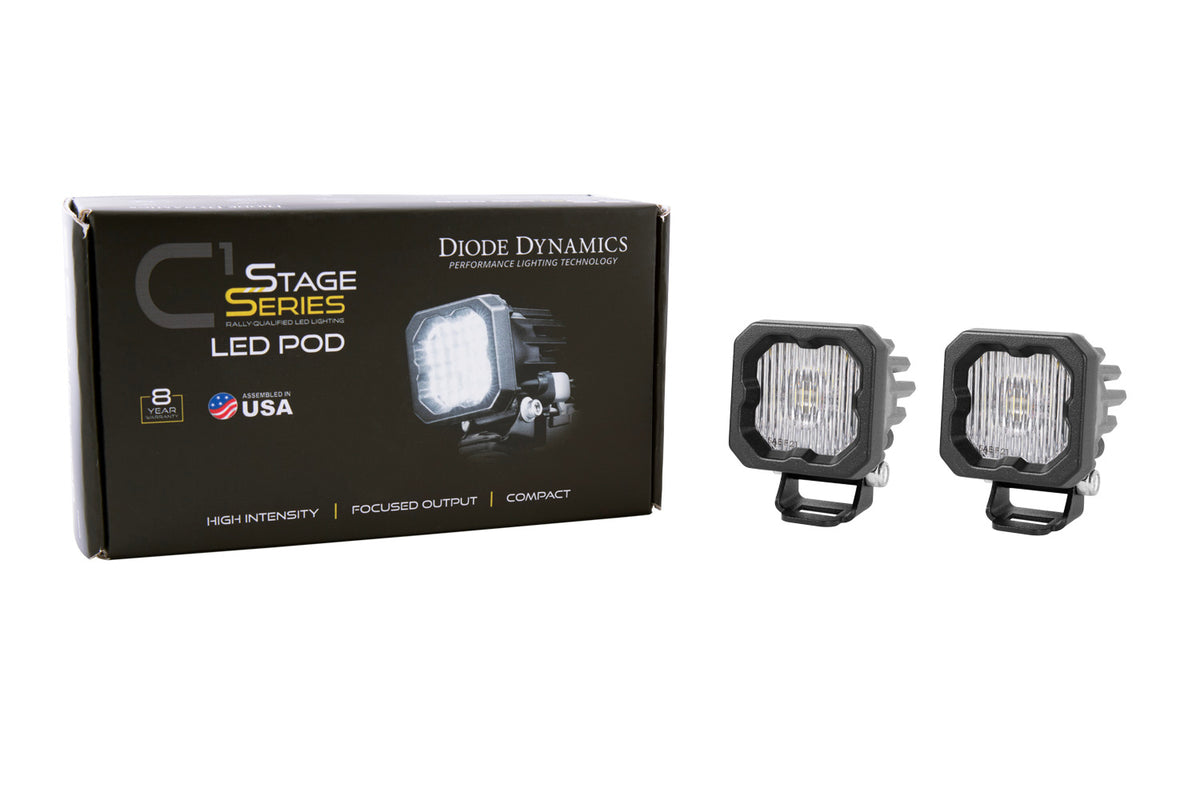 Diode Dynamics SSC1 White SAE Fog LED Pod (Pair) for trucks and SUVs – with packaging