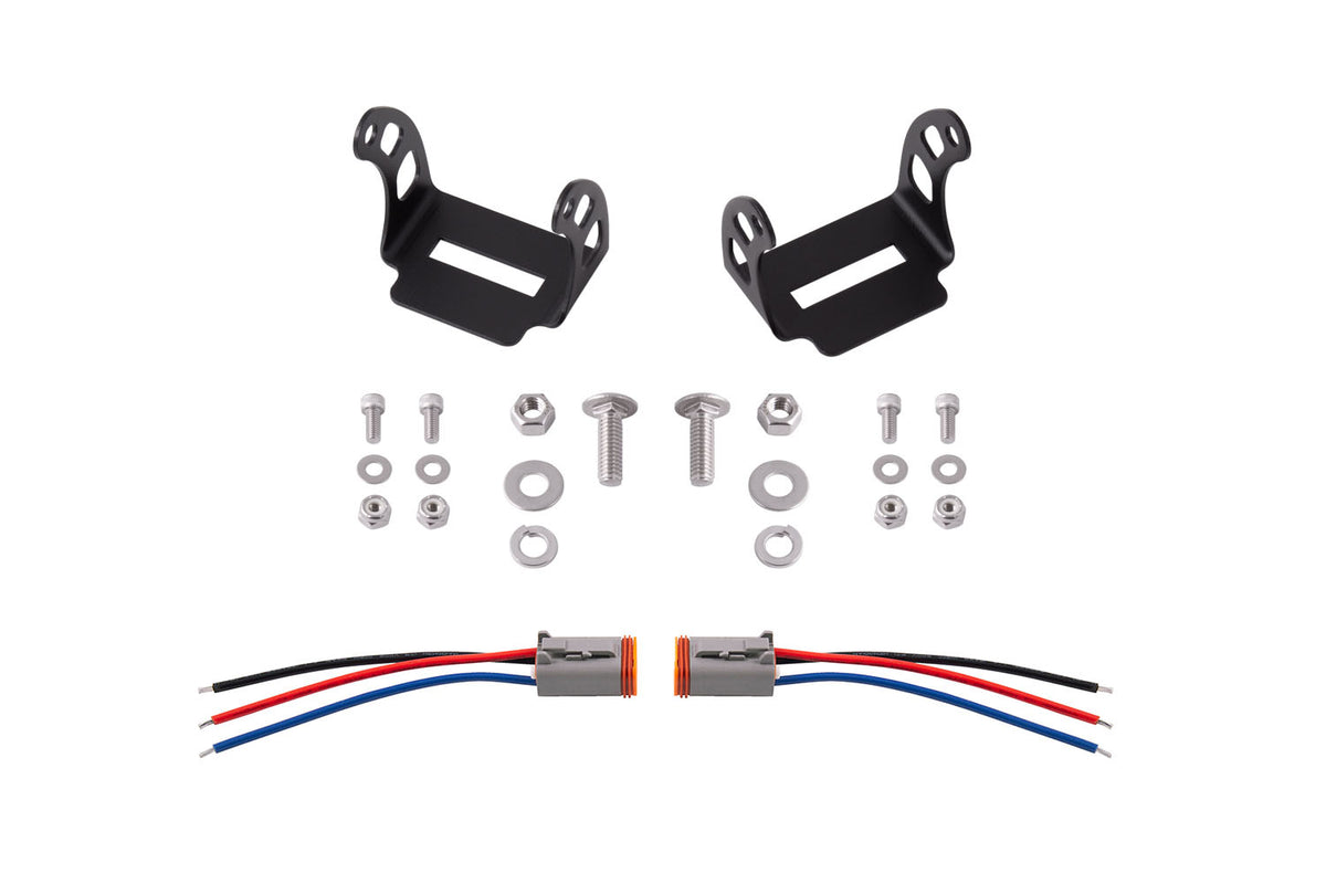 Diode Dynamics SS3 Universal Bracket Kit for trucks and SUVs – kit contents