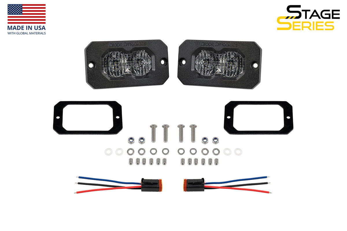 Diode Dynamics C2 2.0 White Max Flush Mount LED Pod pair for trucks and SUVs
