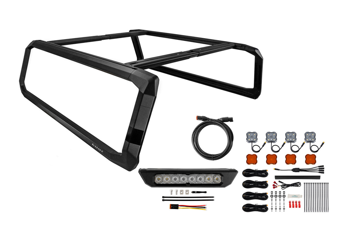 Diode Dynamics Kuat IBEX bed rack with SS10 chase light for pickup trucks