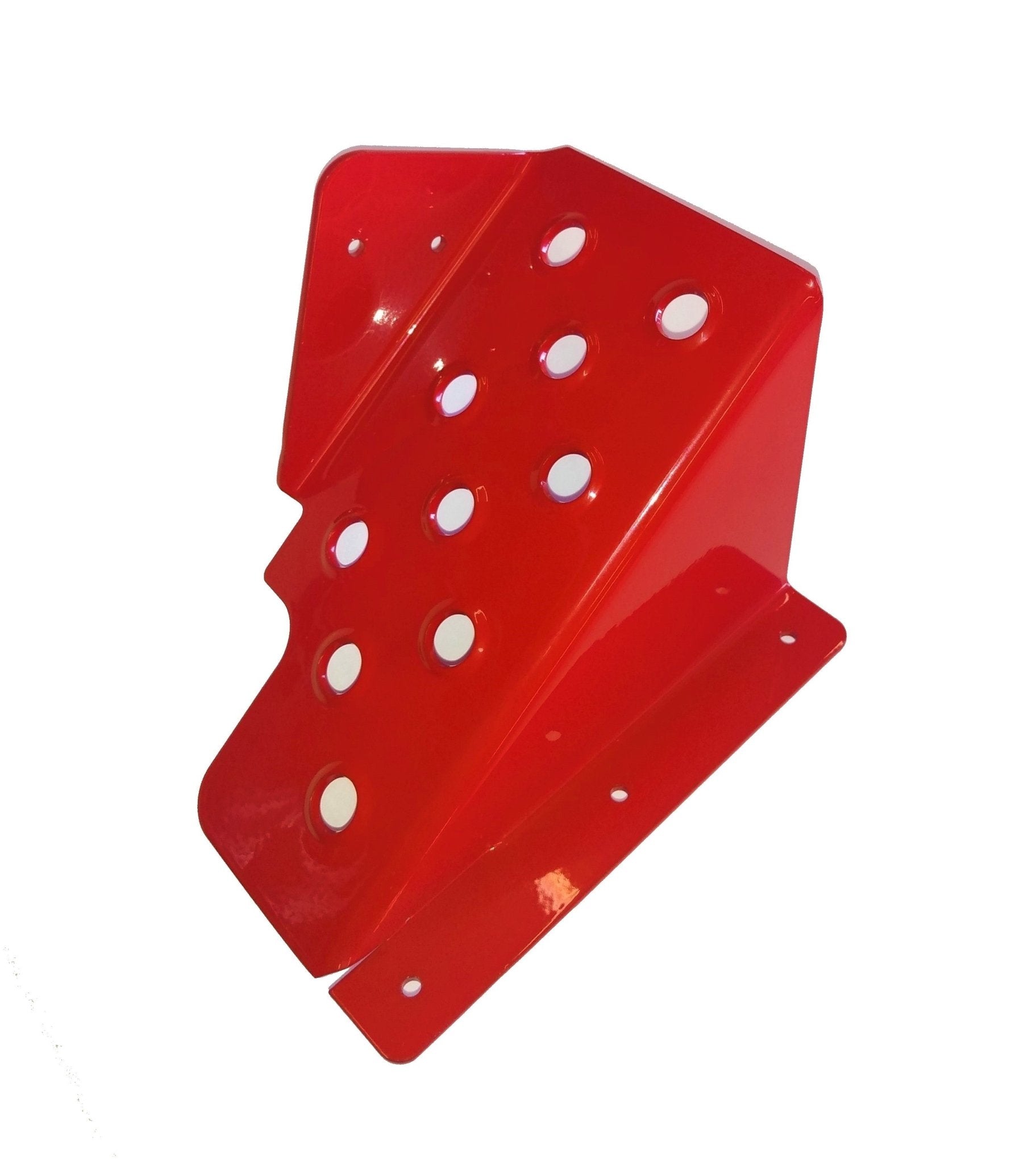 Red dead pedal for Jeep Wrangler TJ LJ driver side, with multiple grip holes