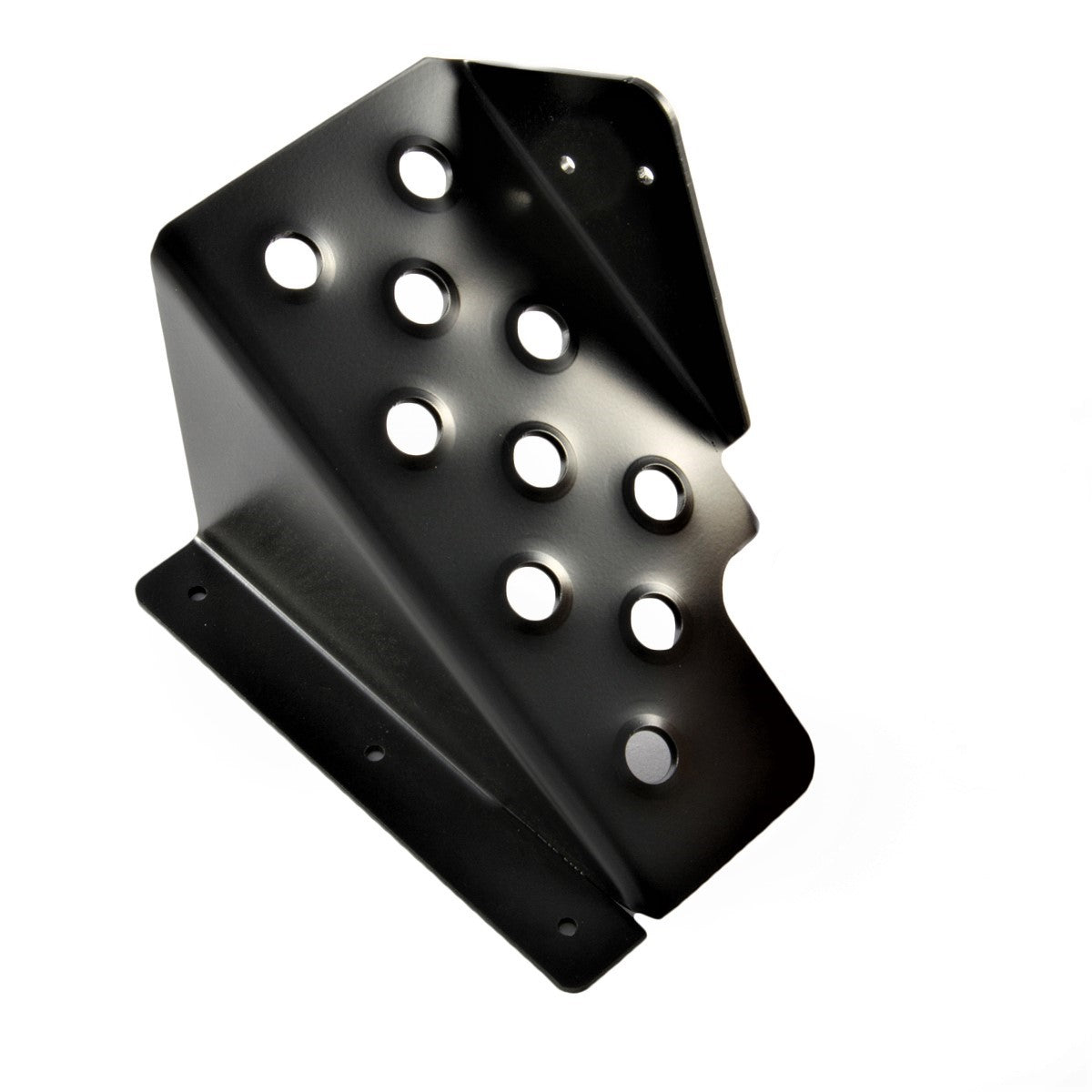 Black metal dead pedal with circular holes for Jeep Wrangler TJ LJ passenger side