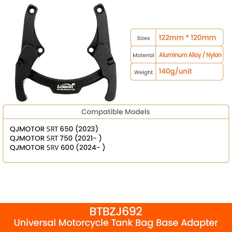 LOBOO Magnetic Motorcycle Tank Bag(4.5-6.5L) – Expandable, Quick Release, Universal Fit