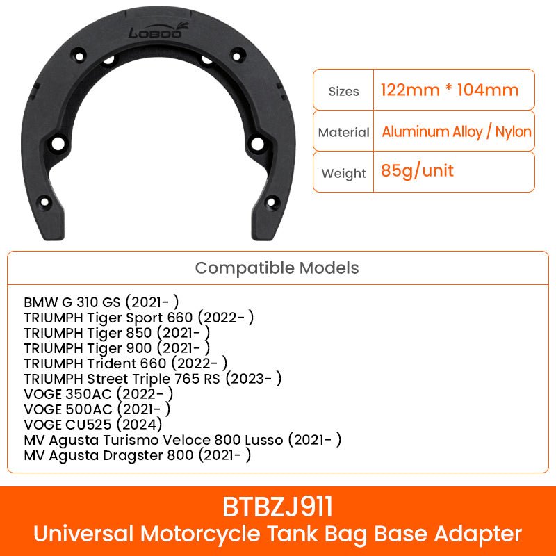 LOBOO Magnetic Motorcycle Tank Bag(4.5-6.5L) – Expandable, Quick Release, Universal Fit