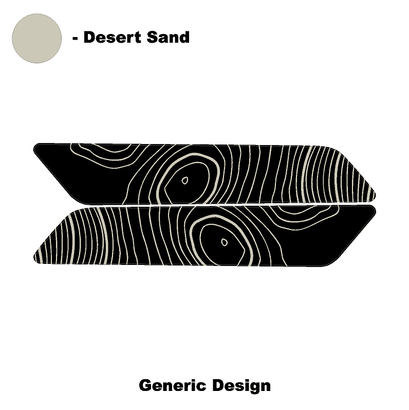 Topo Interior Rear Door Grab Handle Overlay Kit (Printed Series) - 2021+ Bronco 4 Door