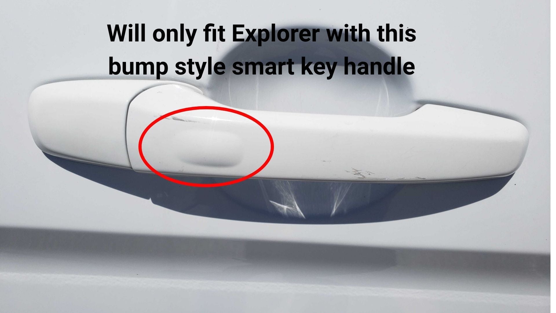 DH6262BLK 12-14 Ford Edge W/ or W/O Smart Key 8 PCS Gloss Black Snap-on W/Tape Door Handle Cover