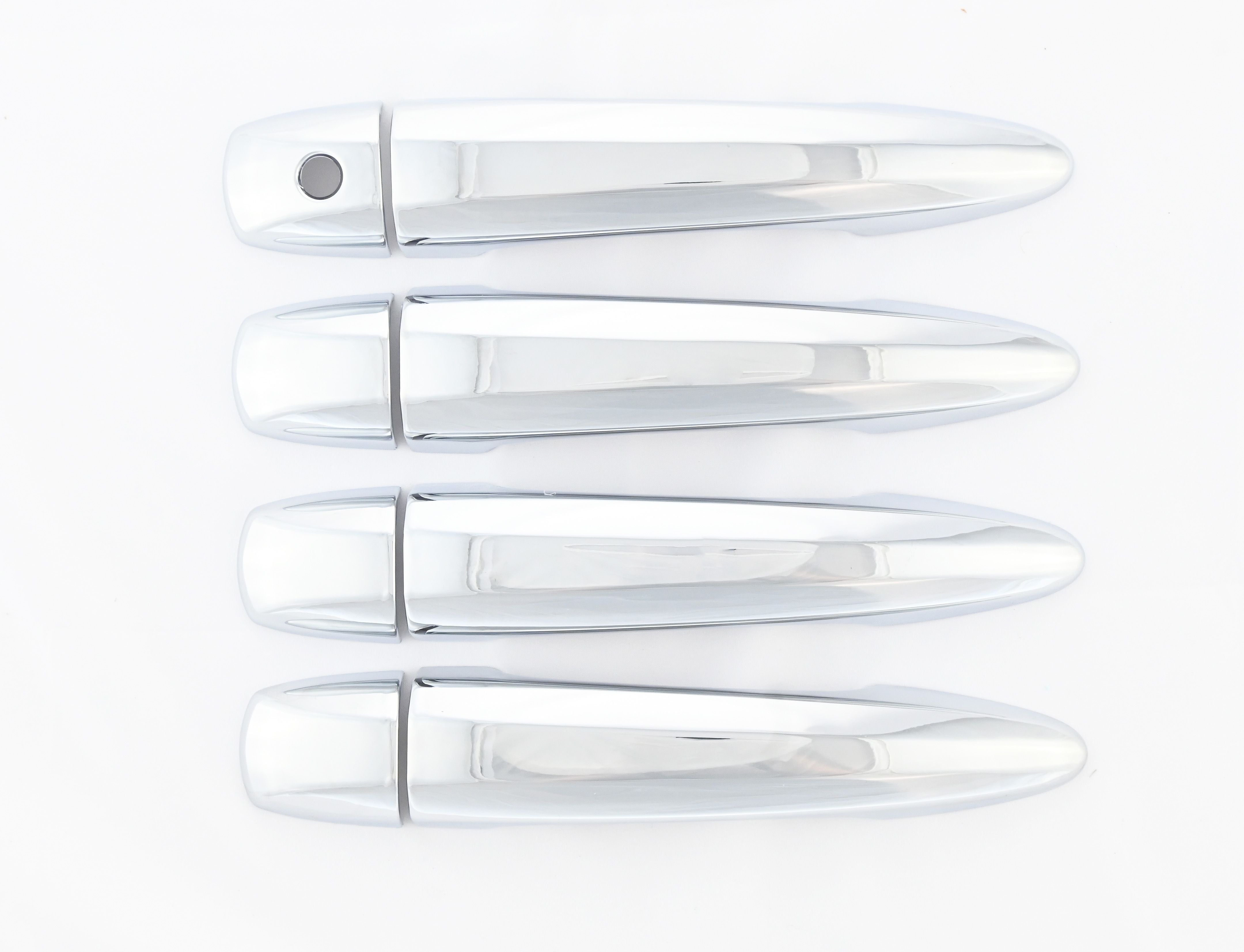 DH326 21-22 Nissan Rogue No Smart Key 8 PCS Chrome Snap-on W/Tape Door Handle Cover